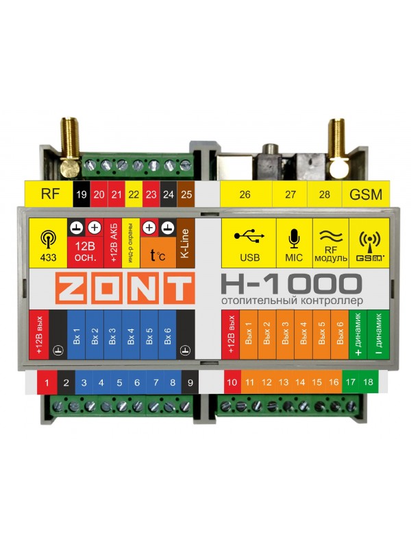 Контроллер системы отопления ZONT H-1000