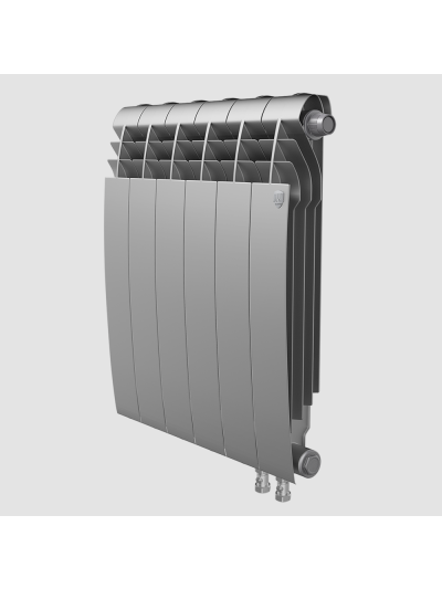 Биметаллический радиатор с нижним подключением Royal BiLiner V 500 Silver Satin (4 секции)