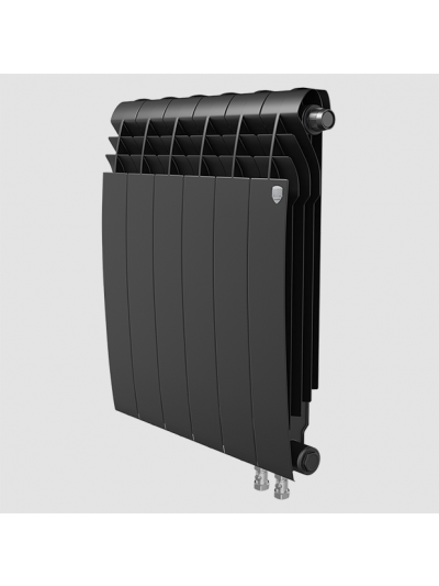 Биметаллический радиатор с нижним подключением Royal BiLiner V 500 Noir Sable (8 секции)