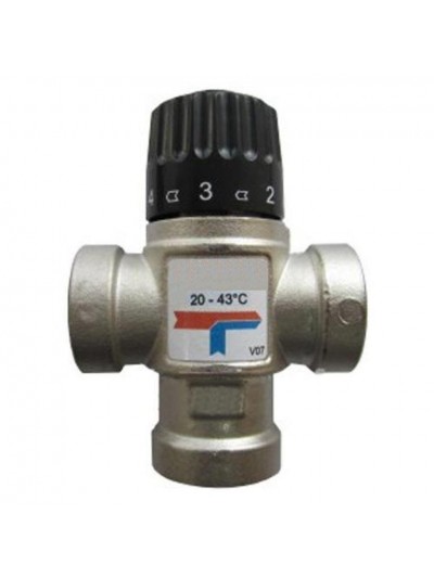 Клапан смесительный термостатический для систем отопления и ГВС 3/4"BP 35-60C° KV 1,6 Stout